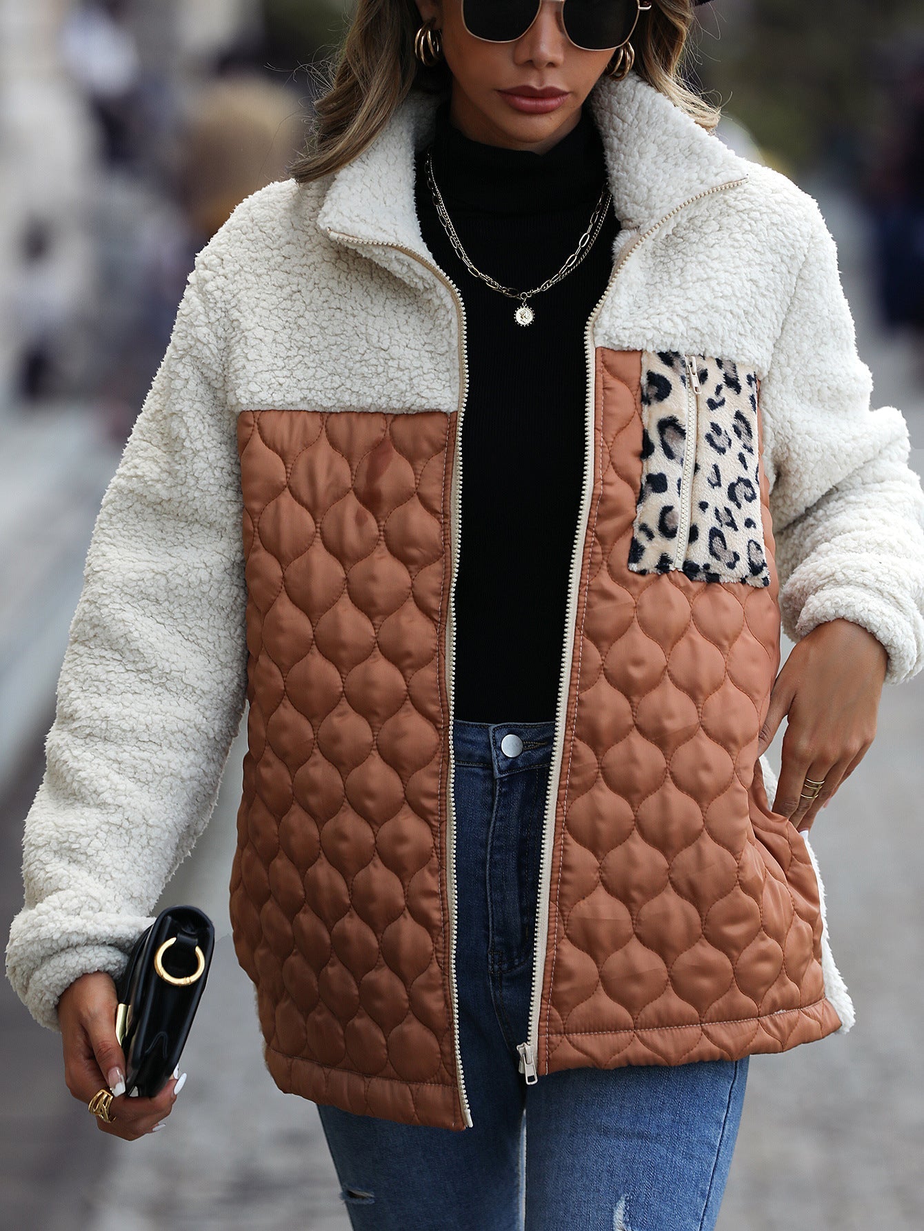 Jaqueta Animal Print Teddy