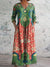 Vestido largo floral elegante para mulheres maduras